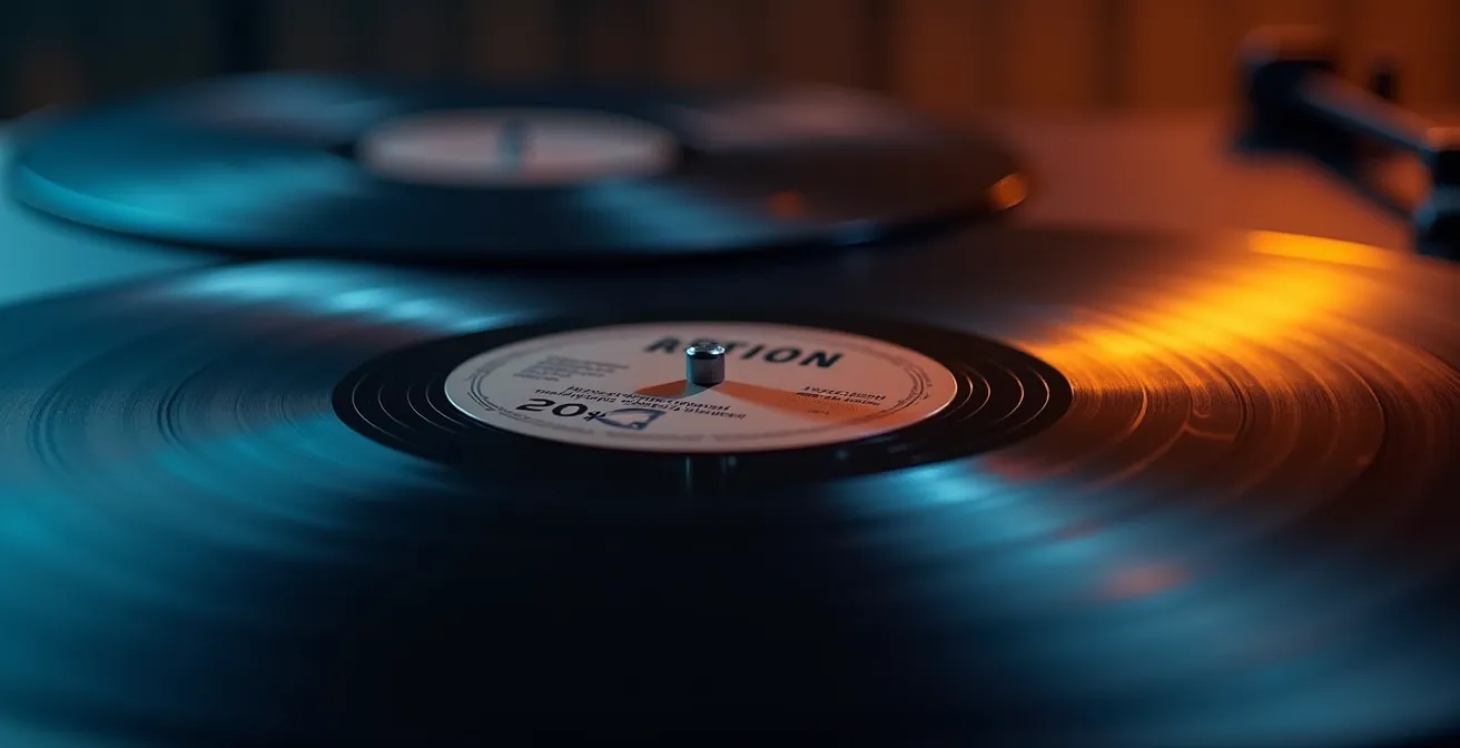 Visualisierung verschiedener Musiktempos als Wellenformen in unterschiedlichen Farben, die die Phasen eines Abends symbolisieren.