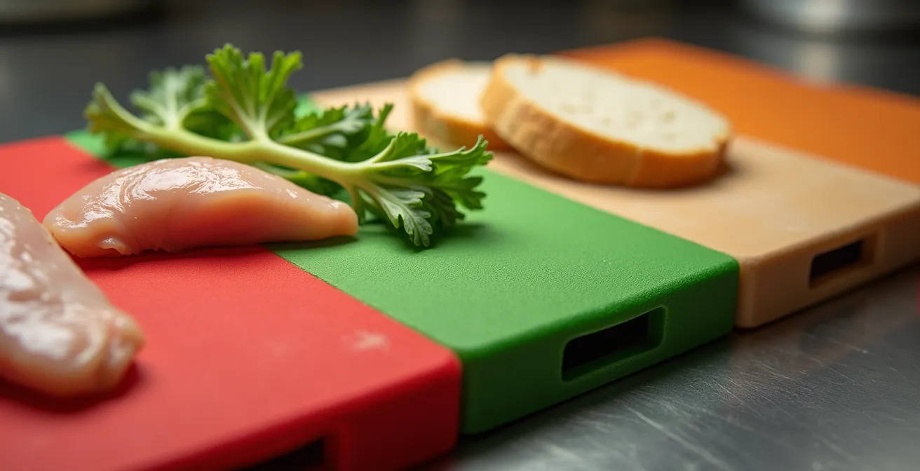 Farbcodiertes System zur Vermeidung von Kreuzkontamination