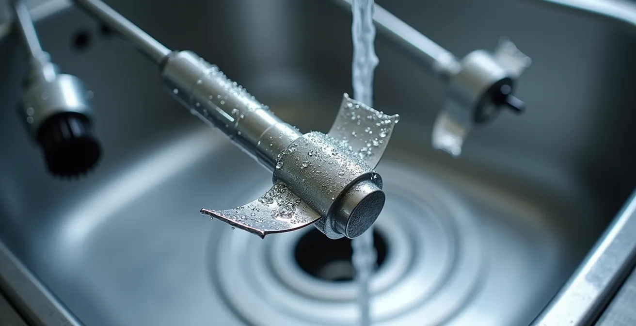 Sichere Reinigung von Küchenmaschinen-Zubehör mit Spezialwerkzeugen